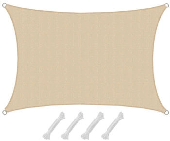 Amanka UV Sonnensegel Wasserdurchlässig 1x2 Viereckig beige