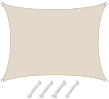 Amanka UV Sonnensegel Wasserdicht 1,5 x 2m Rechteckig beige