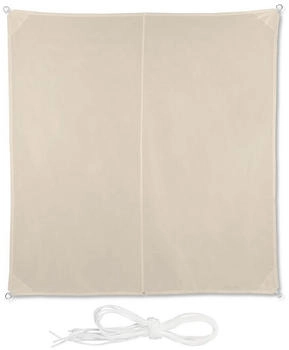 Relaxdays Sonnensegel quadratisch 3,0 x 3,0 m beige