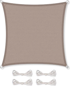 CelinaSun Sonnensegel HDPE Quadrat 2,6x2,6 taupe
