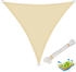 Woltu Sonnensegel Dreieck 2,5x2,5x3,5m Creme
