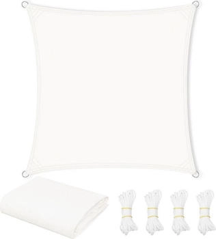 Woltu Sonnensegel 200 g/m² Polyester 95% 2x2 m Creme