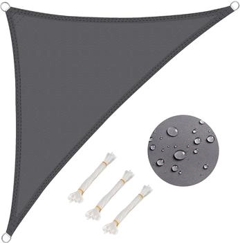 Woltu Sonnensegel Dreieck 3,6x3,6x5,1m Grau