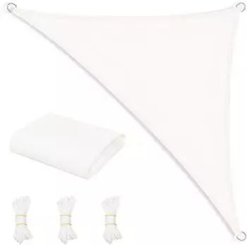 Woltu Sonnensegel 200 g/m² Polyester 95% 2,5x2,5x3,5 m Creme