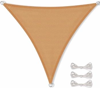 CelinaSun Sonnensegel BASIC HDPE Dreieck 3,6x3,6x3,6 sandbeige