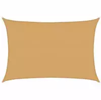 vidaXL Sonnensegel 160 g/m&sup2; Rechteckig Sandfarbe 3,5x4,5 m HDPE