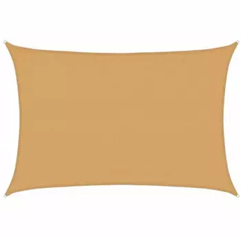 vidaXL Sonnensegel 160 g/m&sup2; Rechteckig Sandfarbe 3,5x4,5 m HDPE
