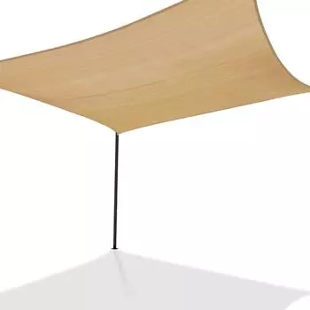 IDMarket Rectangular shade sail 4 x 6 m UV-resistant Sand