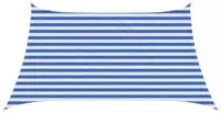 vidaXL Sonnensegel Blau und Wei&szlig; 3 / 4 x 2 m HDPE