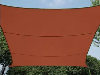 Perel Sonnensegel Quadratisch 5 m terracotta
