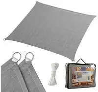 Relaxdays Sonnensegel HDPE Anthrazit