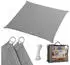 Relaxdays Sonnensegel 5x5m HDPE quadratisch, dunkelgrau
