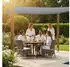 Relaxdays Sonnensegel 5x5m HDPE quadratisch, dunkelgrau