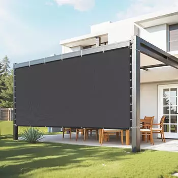 VEVOR Sonnenschutztuch 90% UV-Schutz 305x366cm HDPE 140g/m&sup2; Schwarz (SSZGB-06)