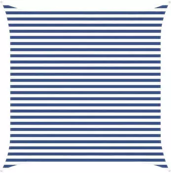 vidaXL Sonnensegel Blau und Wei&szlig; 3,6 x 3,6 m 100 % Polyester Oxford