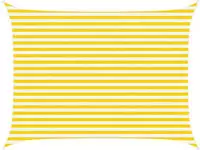 vidaXL Sonnensegel Gelb und Wei&szlig; 4 x 3 m 100 % Polyester Oxford
