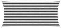 vidaXL Sonnensegel Anthrazit und Wei&szlig; 2 x 4 m HDPE