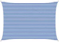 vidaXL Sonnensegel Blau und Wei&szlig; 3,5 x 4,5 m HDPE