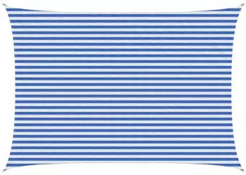 vidaXL Sonnensegel Blau und Wei&szlig; 3,5 x 4,5 m HDPE