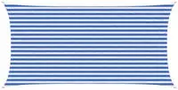 vidaXL Sonnensegel Blau und Wei&szlig; 2,5 x 4,5 m HDPE