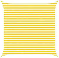 vidaXL Sonnensegel Gelb und Wei&szlig; 4 x 4 m 100 % Polyester Oxford