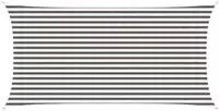 vidaXL Sonnensegel Hellgrau und Wei&szlig; 2,5 x 4,5 m HDPE
