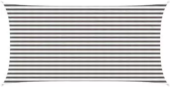 vidaXL Sonnensegel Hellgrau und Wei&szlig; 2,5 x 4,5 m HDPE