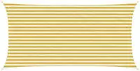 vidaXL Sonnensegel Gelb und Wei&szlig; 2,5 x 6 m HDPE