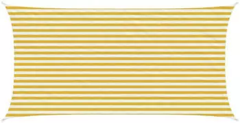 vidaXL Sonnensegel Gelb und Wei&szlig; 2,5 x 6 m HDPE
