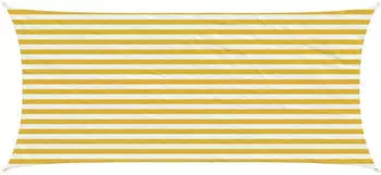 vidaXL Sonnensegel Gelb und Wei&szlig; 2 x 4 m HDPE