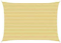 vidaXL Sonnensegel Gelb und Wei&szlig; 3,5 x 4,5 m HDPE