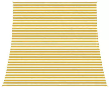 vidaXL Sonnensegel Gelb und Wei&szlig; 4 / 5 x 4 m HDPE