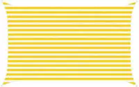 vidaXL Sonnensegel Gelb und Wei&szlig; 4 x 2,5 m 100 % Polyester Oxford