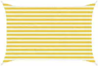 vidaXL Sonnensegel Gelb und Wei&szlig; 2 x 3,5 m HDPE