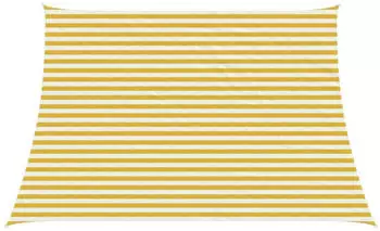 vidaXL Sonnensegel Gelb und Wei&szlig; 3 / 4 x 3 m HDPE