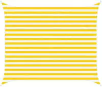 vidaXL Sonnensegel Gelb und Wei&szlig; 2,5 x 3 m 100 % Polyester Oxford