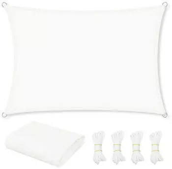 Woltu Sonnensegel 200 g/m&sup2; Polyester 95% 4x5 m Creme