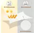 Woltu Sonnensegel 200 g/m² Polyester 95% 4x5 m Creme