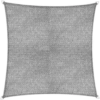 Windhager Sonnensegel Elba Quadrat Polyethylen, 3,6x3,6m, grau