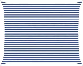vidaXL Sonnensegel Blau und Wei&szlig; 5 x 4 m 100 % Polyester Oxford