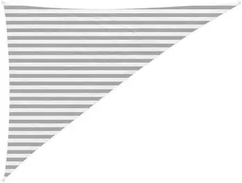 vidaXL Sonnensegel Hellgrau und Wei&szlig; 3 x 4 x 5 m