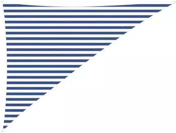 vidaXL Sonnensegel Blau und Wei&szlig; 3 x 4 x 5 m 100 % Polyester Oxford