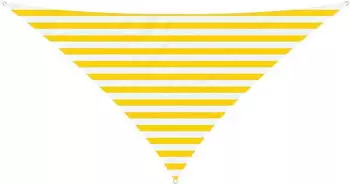 vidaXL Sonnensegel Gelb und Wei&szlig; 2,5 x 2,5 x 3,5 m