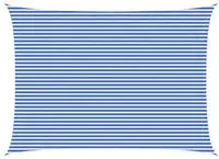 vidaXL Sonnensegel Blau und Wei&szlig; 5 x 8 m HDPE