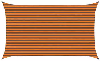 vidaXL Sonnensegel Orange und Braun 5 x 3 m 100 % Polyester Oxford