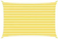 vidaXL Sonnensegel Gelb und Wei&szlig; 4,5 &times; 3 m 100 % Polyester Oxford