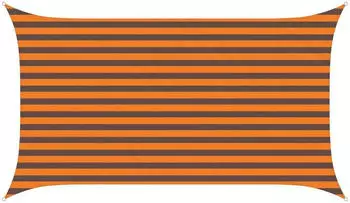 vidaXL Sonnensegel Orange und Braun 3,5 x 2 m 100 % Polyester Oxford
