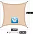 Amanka Sonnensegel Quadratisch Wasserdicht 2x2m Polyester Beige (16975)