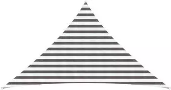 vidaXL Sonnensegel Hellgrau und Wei&szlig; 2,5 x 2,5 x 3,5 m HDPE