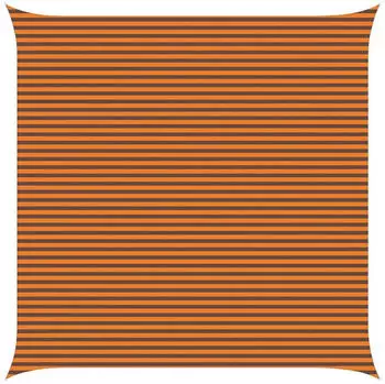 vidaXL Sonnensegel Orange und Braun 6 x 6 m 100 % Polyester Oxford